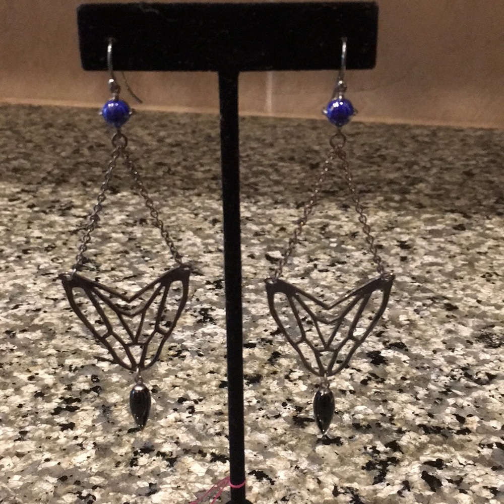 Lapis Lazuli Spike Earrings